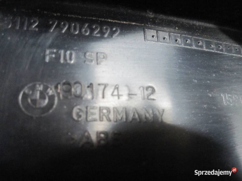 BMW F10 LIFT ślizg zderzaka tył 7906292 Wzmocnienia, belki i wsporniki