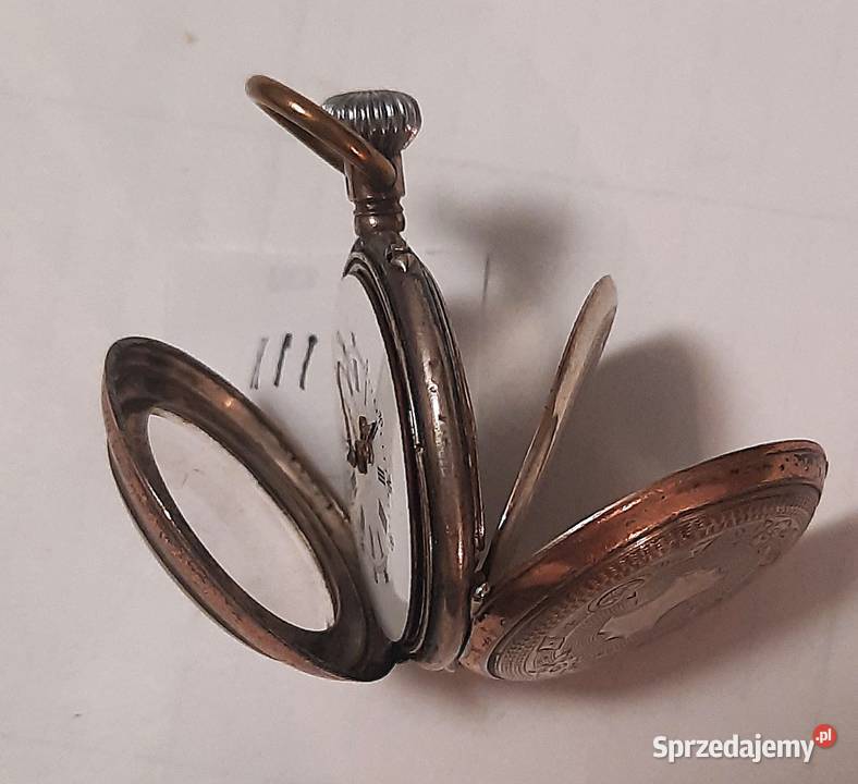 Stary Srebrny Zegarek Kieszonkowy III