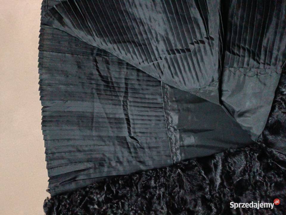 Płaszcz zimowy skóra naturalna futerkowa