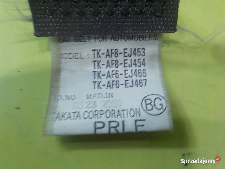 HONDA CIVIC VIII 07r SEDAN 4D pas bezpieczenstwa osobowe Suków