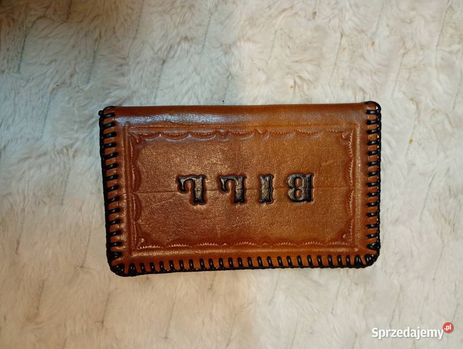 Real LeatherBrązowy Skórzany portfel z Londynu Kraków