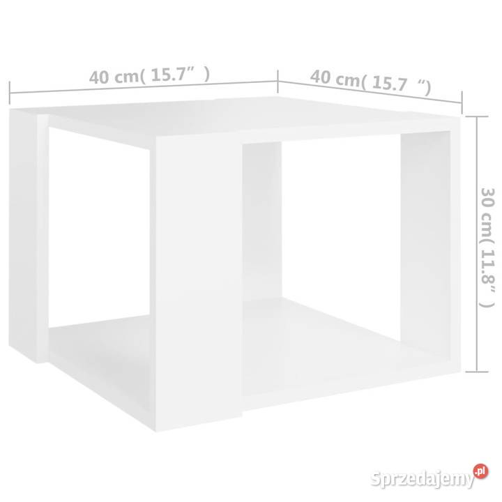 Stolik kawowy biały 40x40x30 materiał mazowieckie Warszawa sprzedam