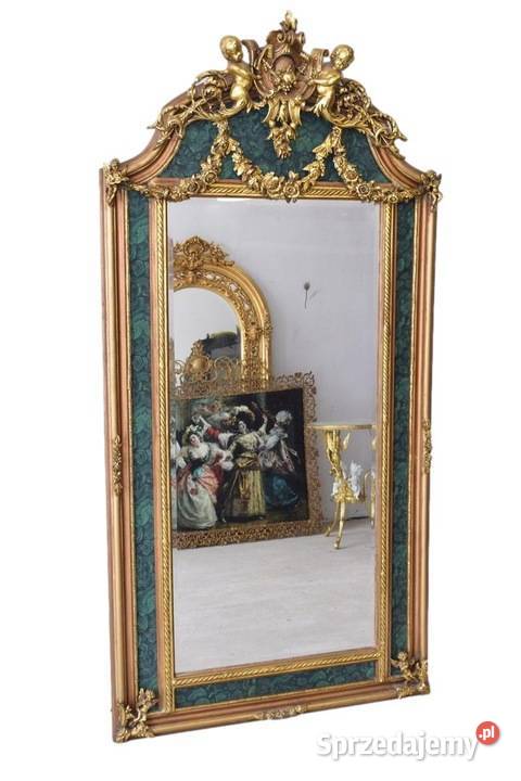 Pałacowe Barokowe Złote Zielone Lustro Gruba Kraków sprzedam