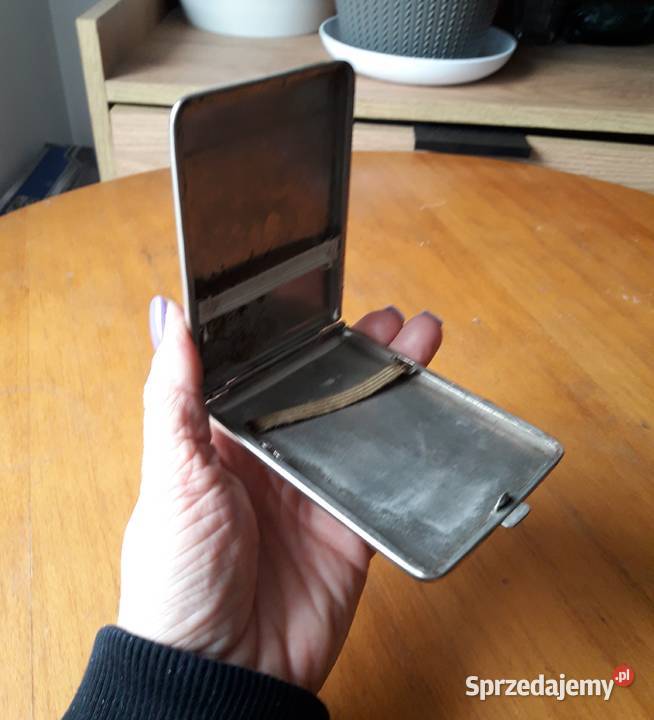 Stara papierośnica w stylu Art Deco mosiądz Gdynia sprzedam