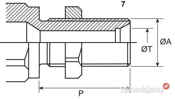 Szybkozłącze skręcane 1 gwint panelowy M36x2 25S Kamionna sprzedam