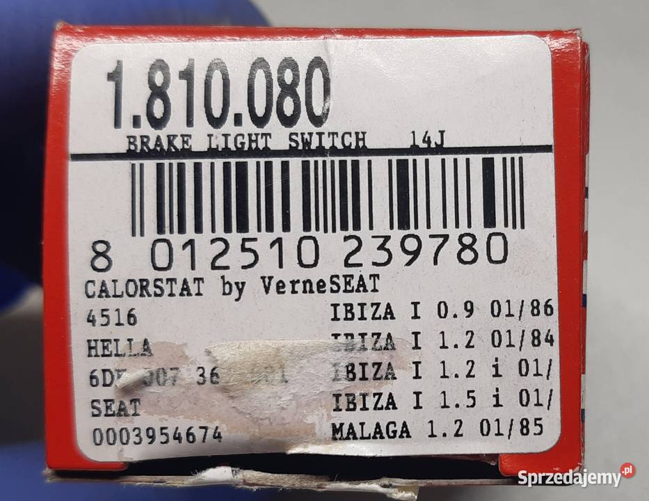 WŁĄCZNIK ŚWIATEŁ STOP SEAT IBIZA I MALAGA Mielęcin