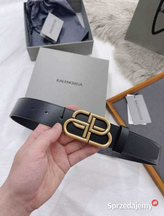 Pasek Balenciaga czarny skórzany 25 rozmiar 80 Paski Kraków