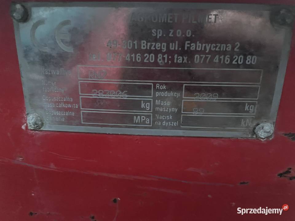 Rozsiewacz kos lejek unia brzeg 2009 nieuszkodzony Małogoszcz