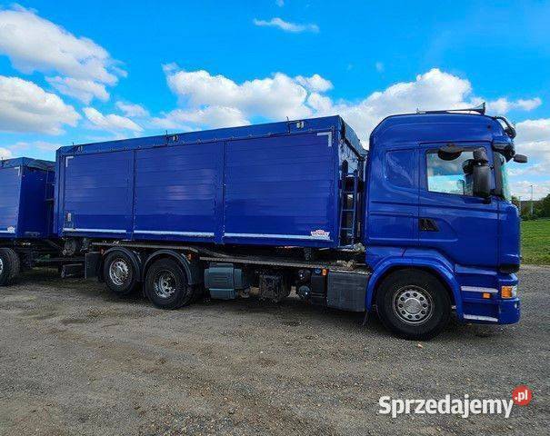 Scania wywrotka do ziarna paszy śruty z Heitling automatyczna Warszawa