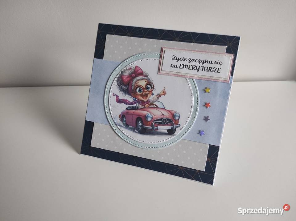Kartka ręcznie robiona na emeryturę emerytura 3 Łódź