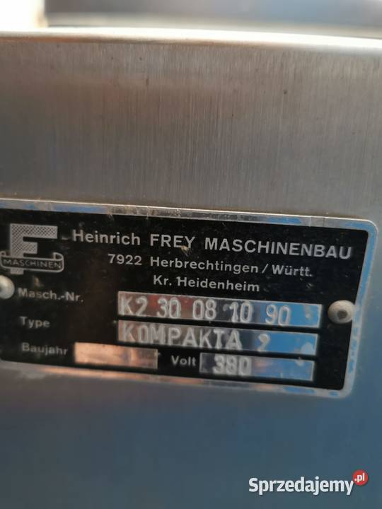 Nadziewarka FREY KOMPAKTA 2 wielkopolskie Krotoszyn sprzedam