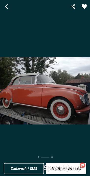 Audi DKW 1000 S Cupe nieuszkodzony Ostróda