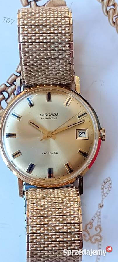 Złoty zegarek szwajcarski 18k7501950 Stan 910 wielkopolskie Wagowo