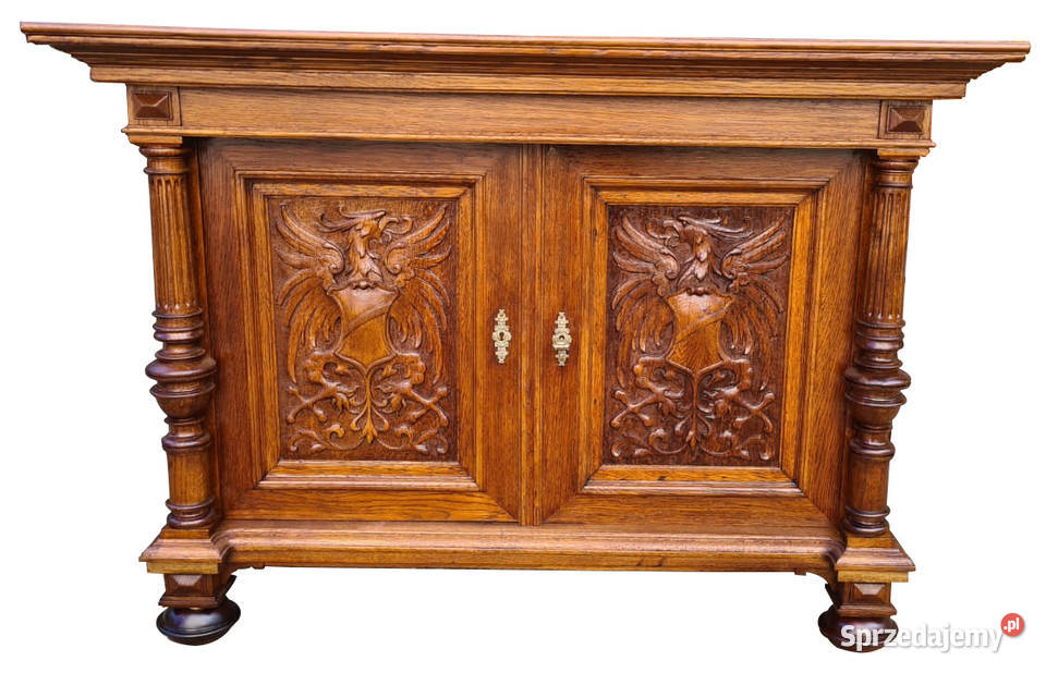 SZAFKA EKLEKTYCZNA Z HERBAMI ORŁY Szczecin