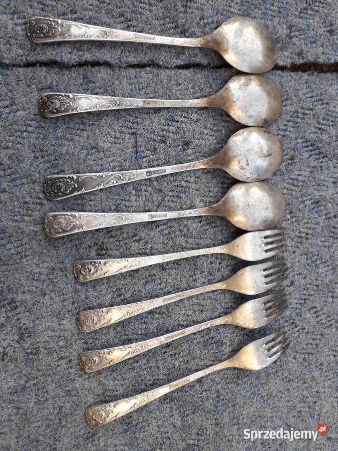 Sztućce Meh Rosja posrebrzane