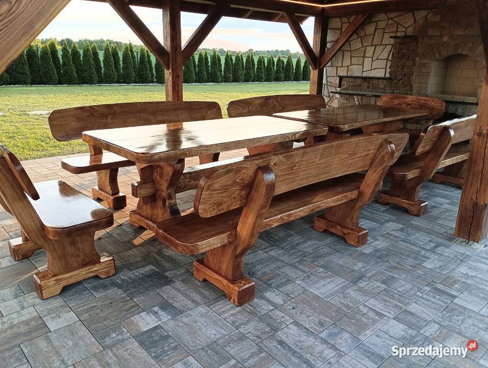 Meble Ogrodowe stół ławy krzesła altana taras Nowa Słupia