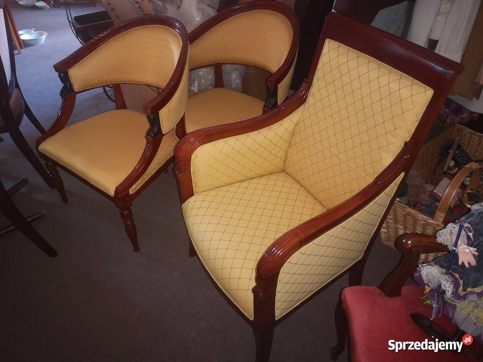 fotel kubełkowy mahoń Hebanowe popiersia Gdańsk sprzedam