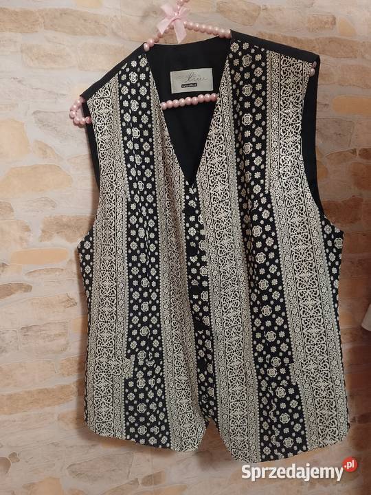 42XL Ekskluzywna kamizelka garniturowa ze złotą Kraków