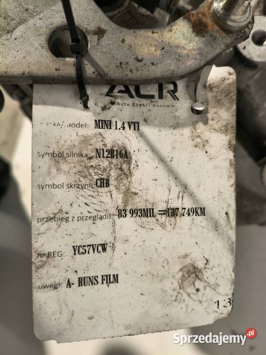 SKRZYNIA BIEGÓW Mini Cooper R56 16 VTI MANUALNA Chełm