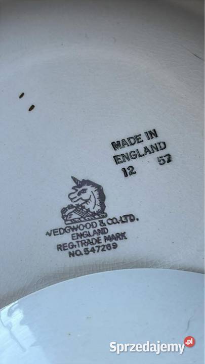 Filiżanka z talerzykiem Wedgwood Co Made in Gdańsk