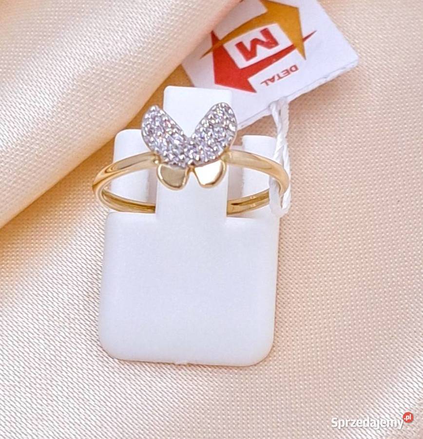 Pierścionek r10 Złoty pr585 motylek Z602 złote wielkopolskie Poznań sprzedam