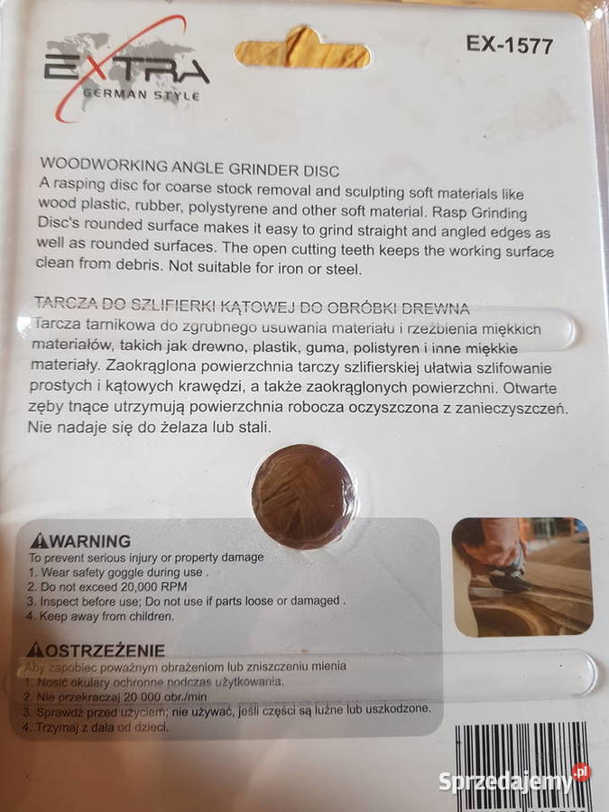 Tarcza do szlifowania drewna skośny TARNIK 125 Głogowa