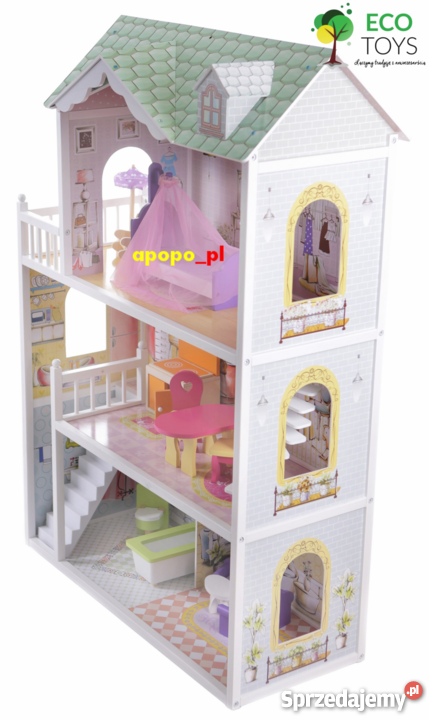 Ogromny drewniany domek lalek BARBIE