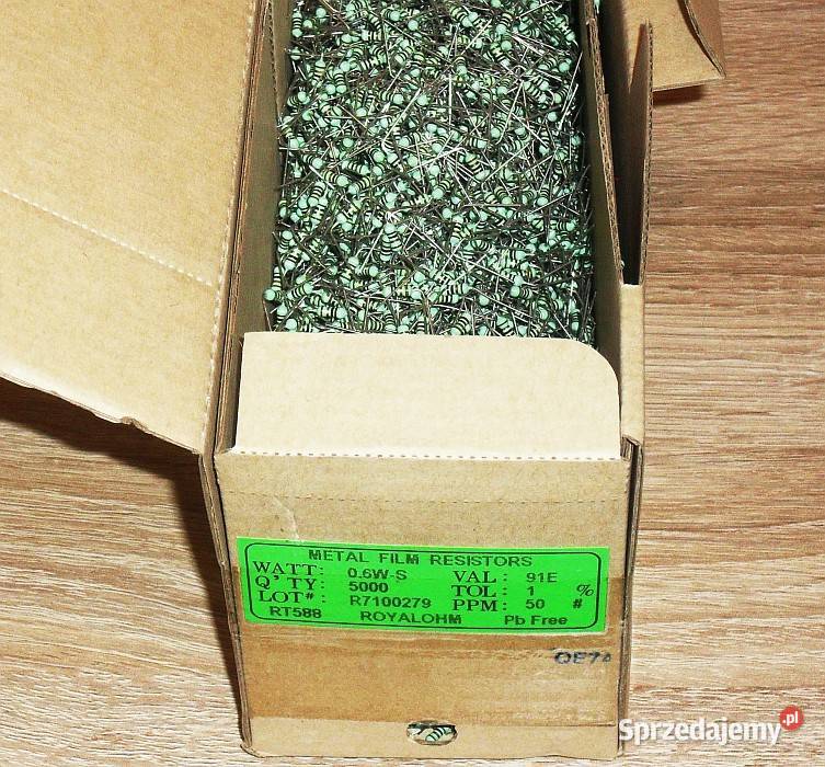 Rezystor opornik metalizowany 91 omów 06 W 1 śląskie Gliwice