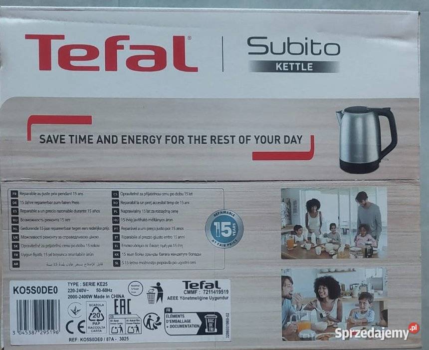 NOWY Czajnik Elektryczny TEFAL Subito 17L 2400W małopolskie