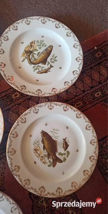 Talerz do ryb Limoges Francja Ze znamienitej pomorskie Gdańsk