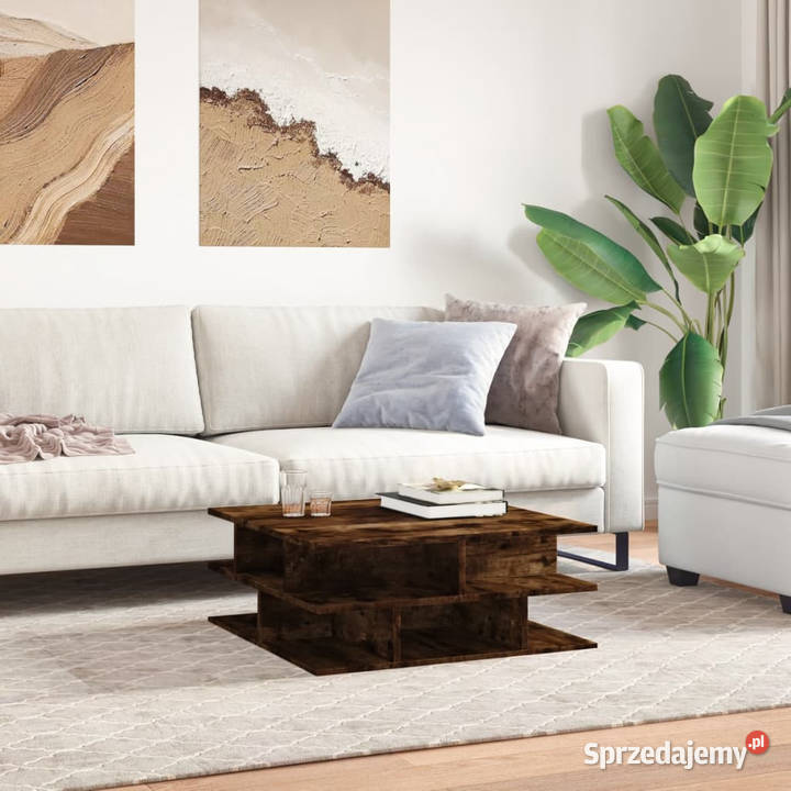 Stolik kawowy przydymiony dąb 70x70x29 WM840748 Warszawa