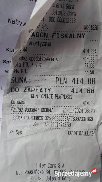 Amortyzatory tył Magnum Mercedes ML W163 Motoryzacja Zgorzelec