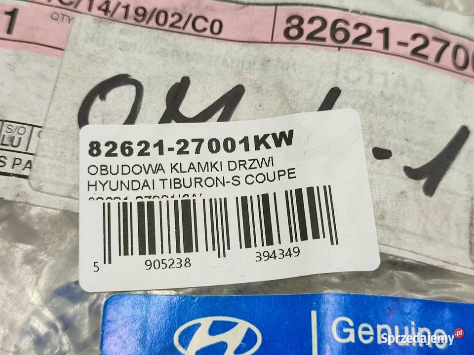 OBUDOWA KLAMKI DRZWI WEW PRAWA HYUNDAI TIBURON sprzedam