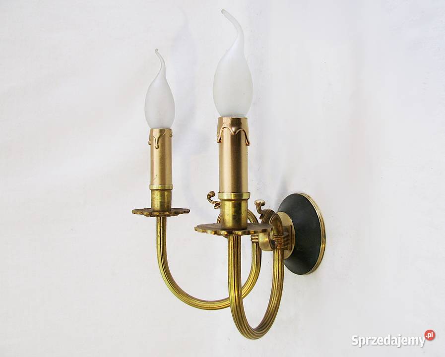 2 kinkiety podwójne mosiądz Szczecinek