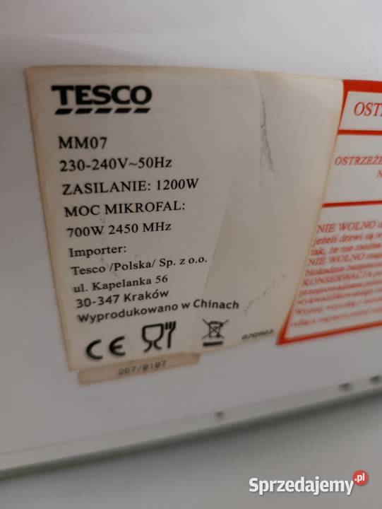 mikrofalówka tesco kuchenka mikrofalowa