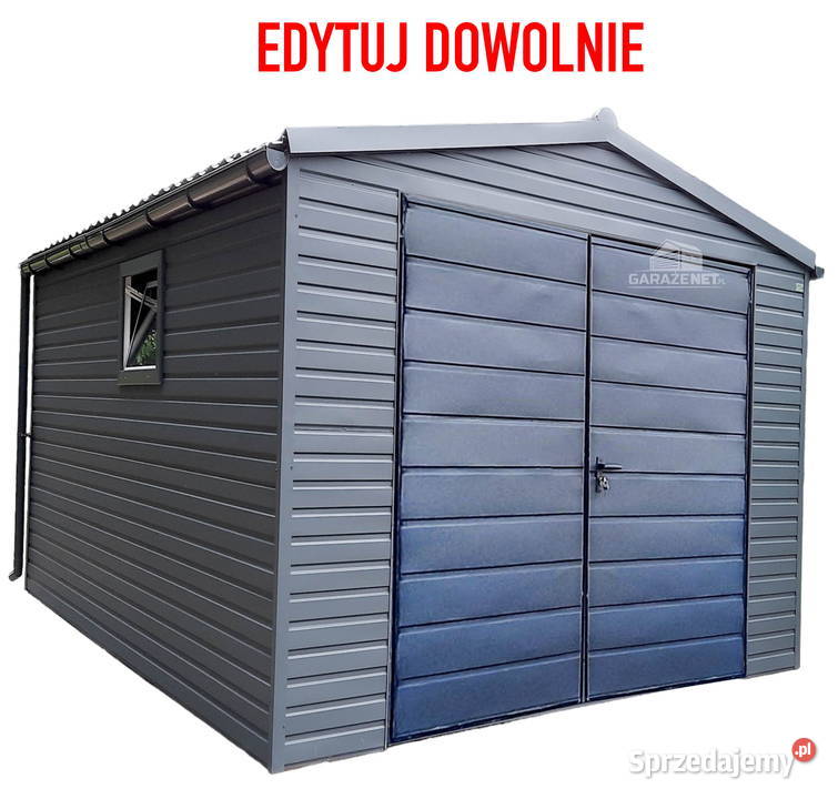 GARAŻ BLASZANY 5m x 6m DWUSPAD BRAMA UCHYLNA Łapanów
