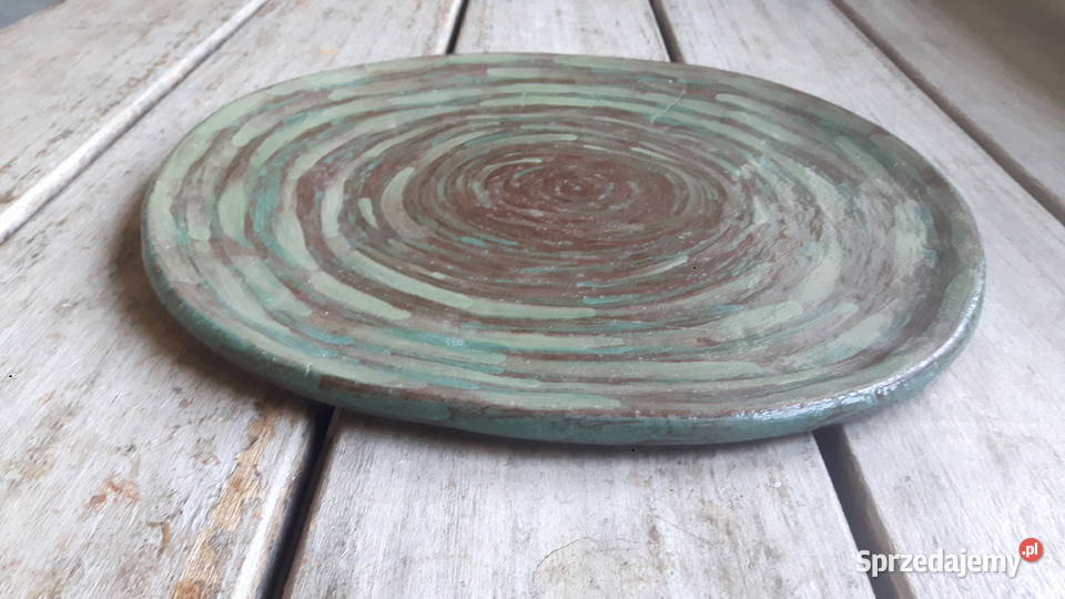 Talerz ceramiczny ręcznie wykonany Otwock