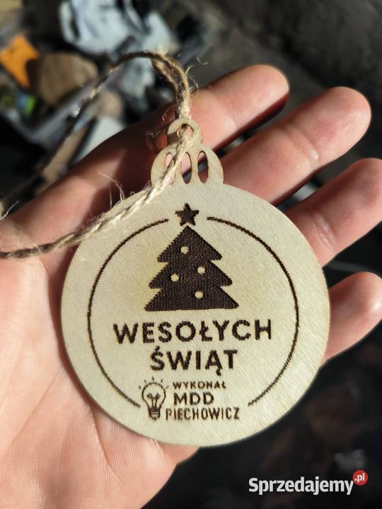 Bombka świąteczna ze sklejki o średnicy 6