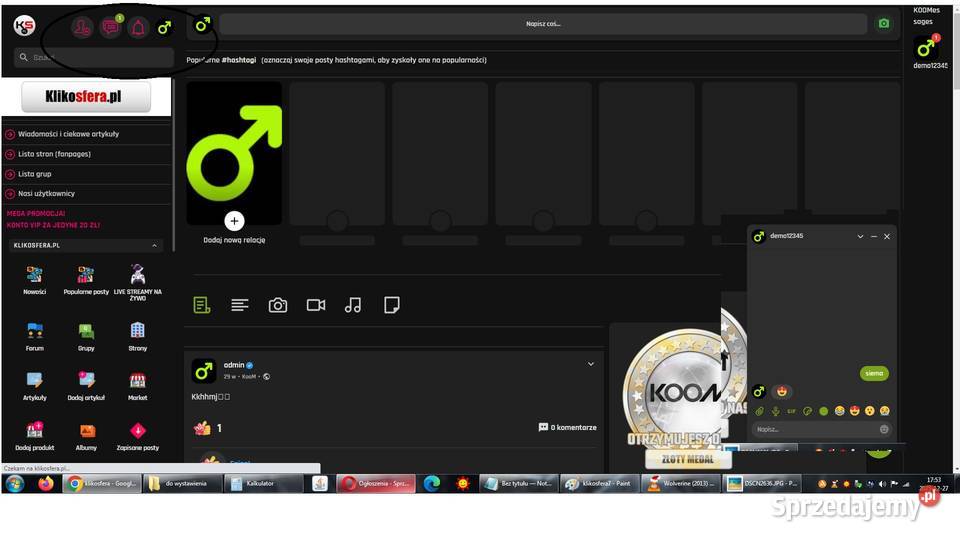 Serwis wielotematyczny na wzór facebooka świętokrzyskie Skarżysko-Kamienna