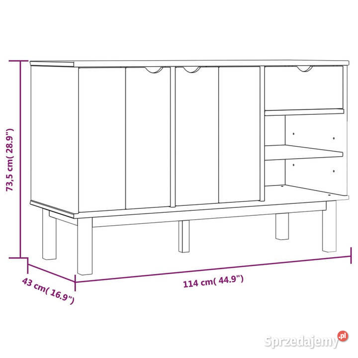 Szafka OTTA 114x43x735 lita sosna WM351300 mazowieckie Warszawa sprzedam