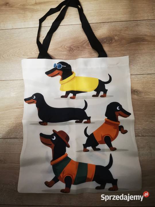 Torba na ramię z motywem jamnika 35cm Torby i torebki Tczew