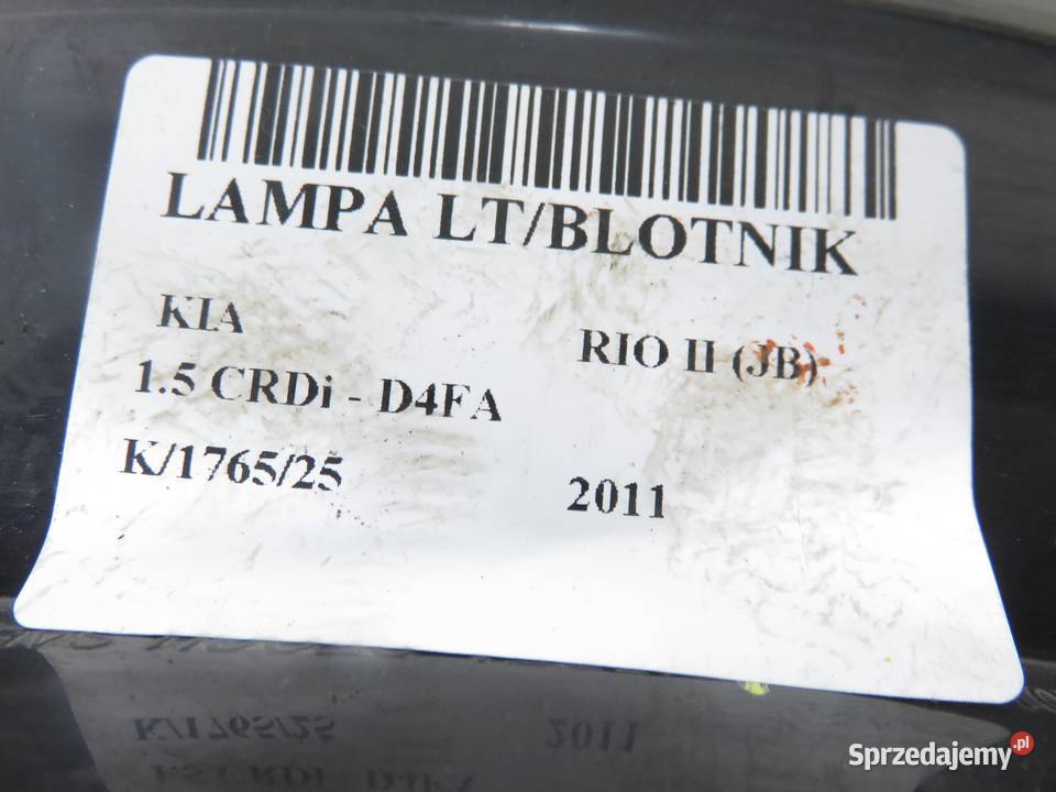 LAMPA LEWA TYLNA KIA RIO II JB 924011G2