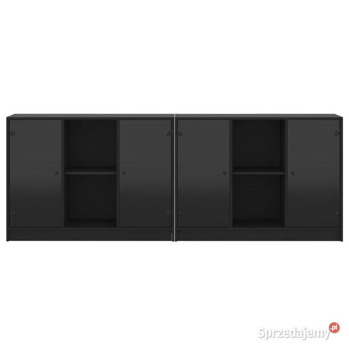 Biblioteczka z drzwiczkami czarna 204x37x75 Warszawa sprzedam