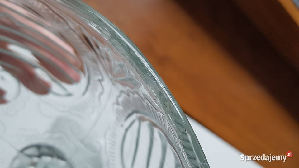 Owocarka Jabłuszka Zawijasy Ząbkowice szkło PRL śląskie Dąbrowa Górnicza