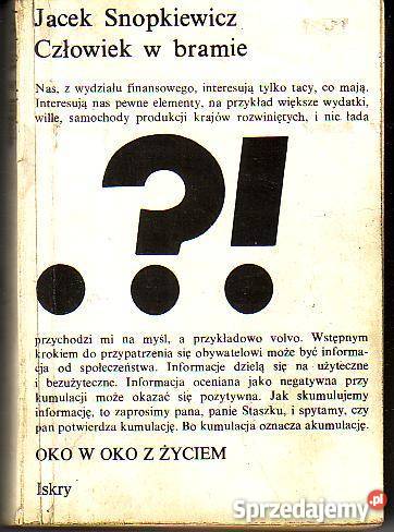 9434 CZŁOWIEK W BRAMIE JACEK SNOPKIEWICZ Czyrna