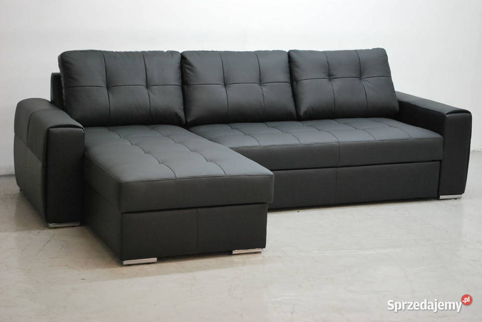 czarna SKÓRA NATURALNA NAROŻNIK Z FSPANIA 6605 275cm Poznań sprzedam