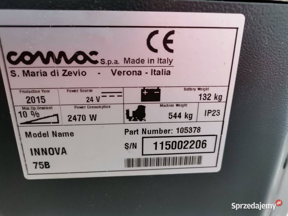 Comac Innova 75B Szorowarka samojezdna maszyna Gorzów Wielkopolski sprzedam