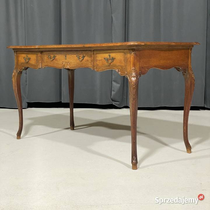 Stylowe biurko dębowe ludwikowskie początek XX Meble zachodniopomorskie Budno sprzedam