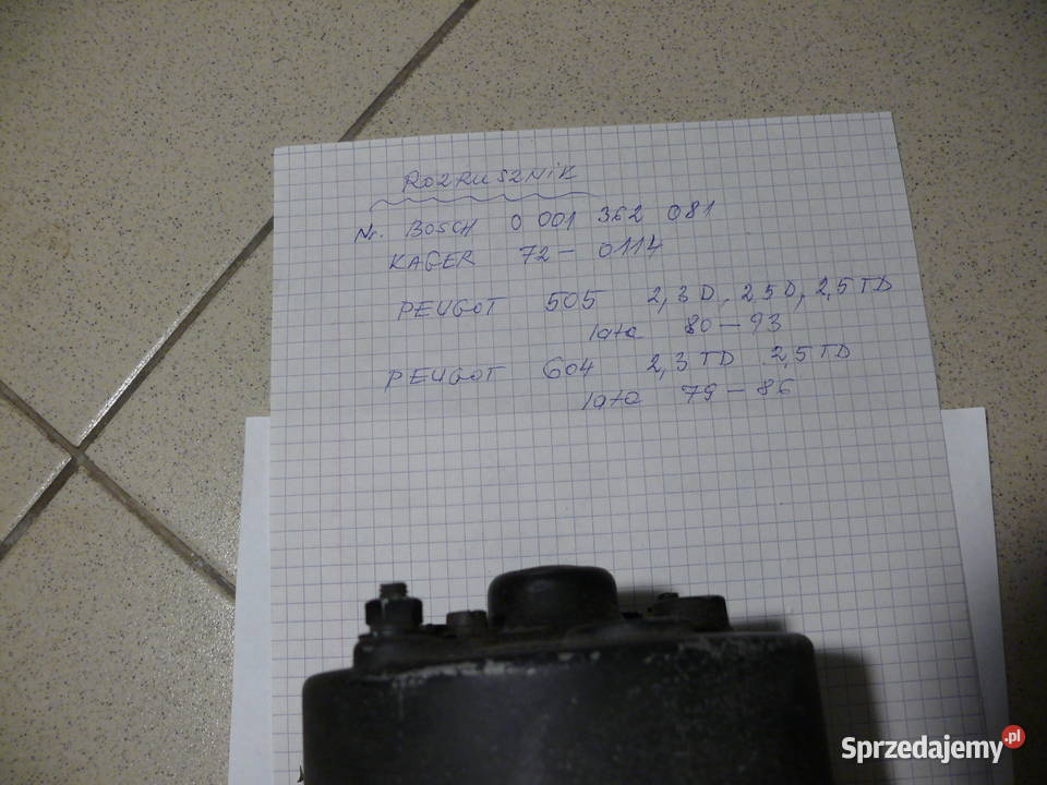 Rozrusznik Peugeot 505 Peugeot 604 Układ elektryczny małopolskie Stary Sącz