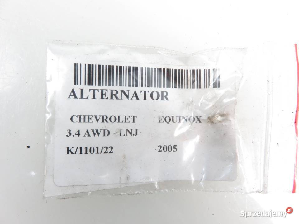 ALTERNATOR CHEVROLET EQUINOX 34 AWD 10356804 Układ elektryczny silnika
